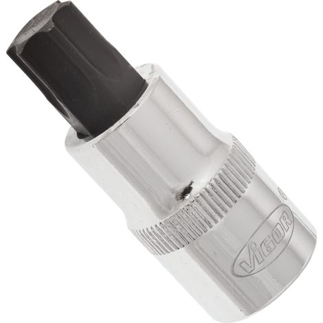 VIGOR Embout tournevis TX intérieur carré 12,5 mm (1/2") T60 V2159, 55 mm (1/3)