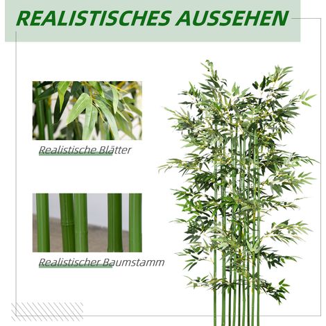 Bambou artificiel 180 cm, plante décorative verte, aspect réaliste, entretien facile, idéal maison, fausse plante design (1/5)