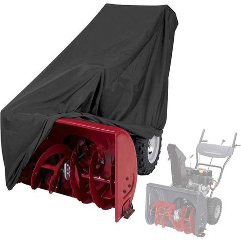 Housse de protection imperméable pour souffleuse à neige, résistante à la pluie et à la poussière, dimensions 109x81x89/127 cm, noir pour extérieur (1/5)