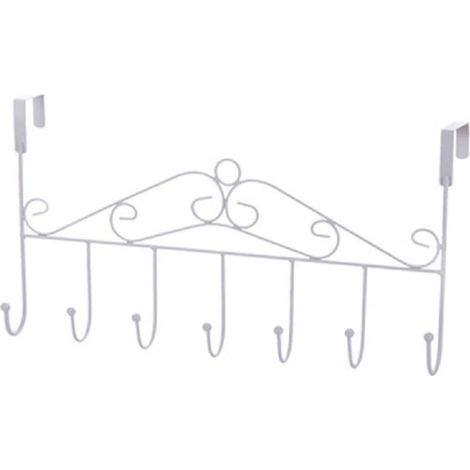Porte-Manteau De Porte À Suspendre Sans Perçage, Patères, Porte, Intérieur Et Arrière, Anti-Bruit, Antirouille, Bande De Crochet De Porte, Avec, 7, Crochets (1/3)