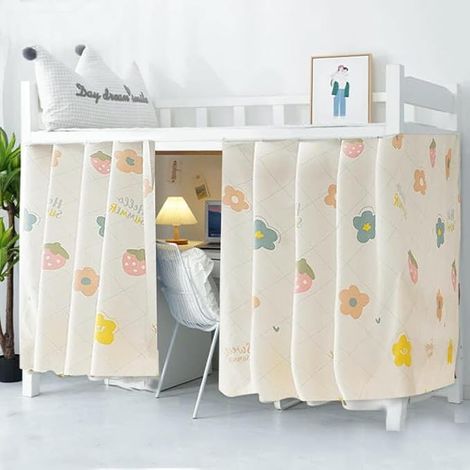 Blackout Curtain Bunk Bed Canopy Thick Bed Canopy Bed Curtain Mezzanine Anti-Dust Insect for Student Dormitory Bed Tent Cabin Raised Bedspread/Mid-Height Bedspreads 1.15 x 2 m (1/5)