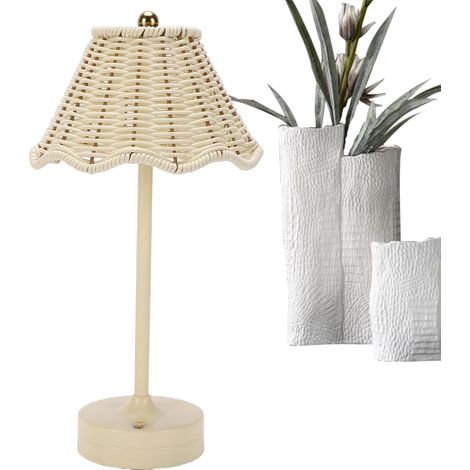 Lampe en rotin 120 sans fil rechargeable à intensité variable (1/5)