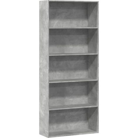 Maison Exclusive - Bücherregal Betongrau 80x30x189 cm Holzwerksto