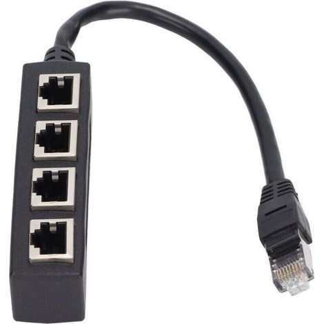 RJ45 1-zu-4-Port-Splitter-Adapter, reibungslose Übertragung, hervorragende Verbindung, Netzwerkkabeladapter