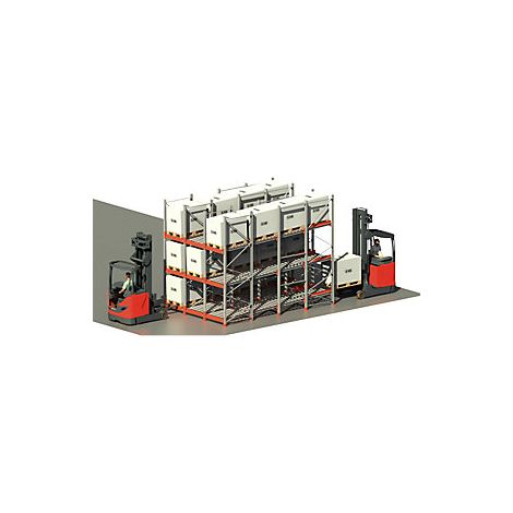 kaiserkraft Scaffale portapallet a gravità con rulliere (1/2)