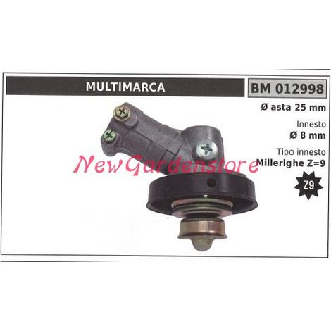 Coppia conica decespugliatore 012998 Ø asta 25 Ø innesto 5.5x7 ovale piccolo