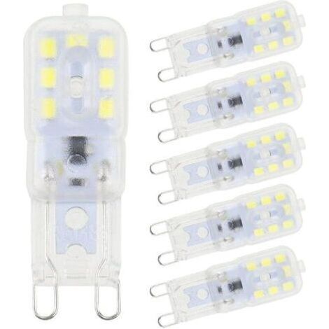 6 Pièces Ampoules LED G9 Blanc Froid 3W 6500K sans Scintillement Halogène Remplacement LED Dimmable Ampoule LED Capsule Économie d’Énergie pour Applique Murale Lustre Réfrigérateur AC 220V (1/4)