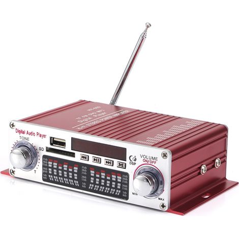 Autoradio 12V Moto Voiture Mini Amplificateur Hi-Fi USB Bluetooth MP3 avec Télécommande (1/5)