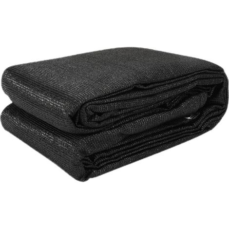 Wolketon Zeltteppich 400x400 cm HDPE Schwarz UV-stabil Atmungsaktiv mit 13 Heringe für Zelt & Caravan & Picknick
