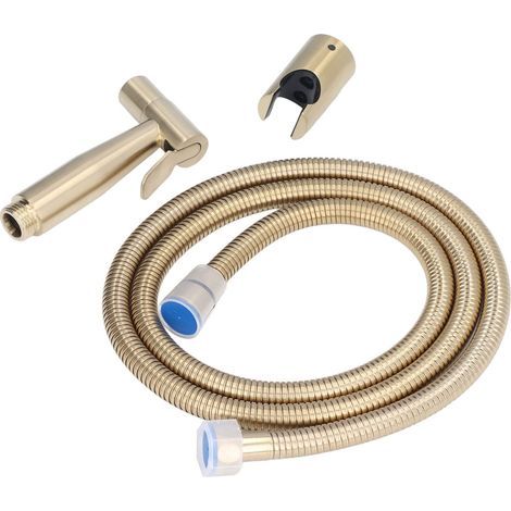 Ensemble de Pulvérisateur Portatif Pression Réglable Pulvérisateur de Bidet d'installation Facile pour Salle de Bains de Toilette d'hôtel (Un Or brossé) (1/5)