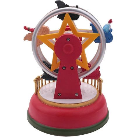 Carrousel musical lumineux de Noël, grande roue, cadeaux de Noël, cadeaux de la veille de Noël, décorations de Noël, cadeaux de décoration pour la maison, B js (1/5)