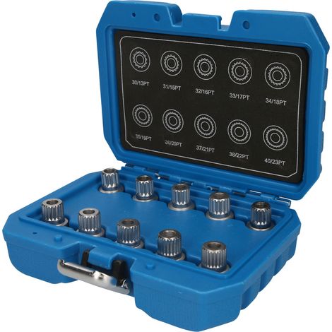 Brilliant Tools – Coffret de clés antivol pour jantes BMW 10 pièces – Profils 30/13PT à 40/23PT – Usage intensif en atelier – BT691290 (1/5)