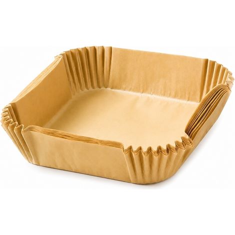 Plateau en papier sulfurisé silicone, 50/100 pièces, papier cuisson résistant à la graisse pour friteuse et four.