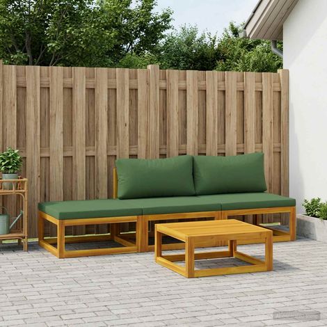 vidaXL Sofa Set 4 pcs Natural Solid Acacia Wood (1/5)