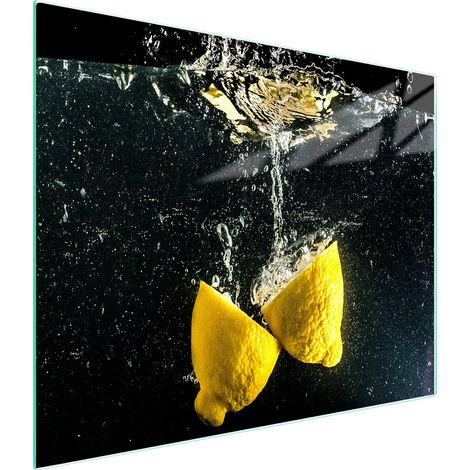 Planche à découper en verre 52x30 citron (1/5)