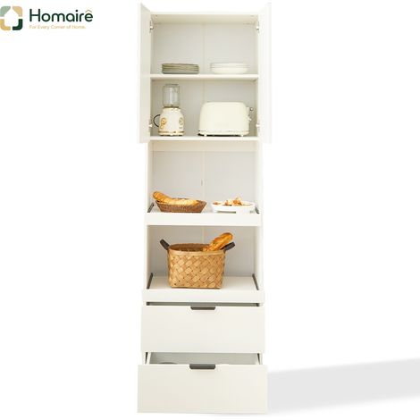Sideboard MDF weiß 59.5 x 45 x 200 cm HOMAIRE (1/5)