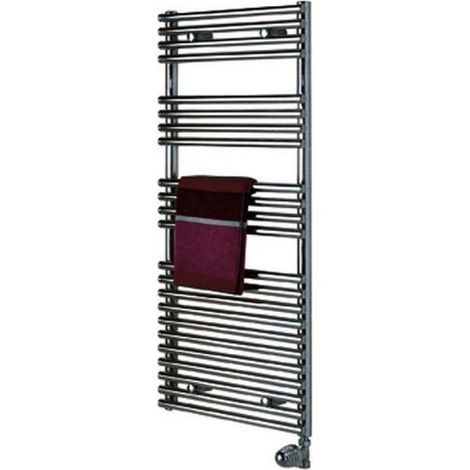 Acova – Sèche-serviette eau chaude chromé 254W – Éléments ronds 25mm – Pression 10 bars – Température 110°C – LNO072050 (1/6)