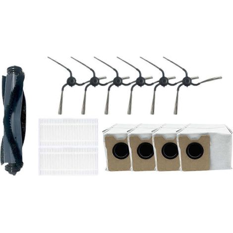13 pièces de rechange pour aspirateur robot Eufy C10 : brosse principale, brosse latérale, filtre HEPA, grand sac à poussière. (1/5)