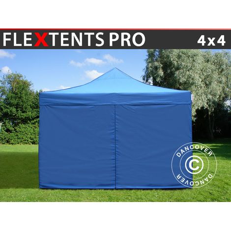 Carpa plegable Carpa Rapida FleXtents PRO 4x4m Azul, incl. 4 (1/5)