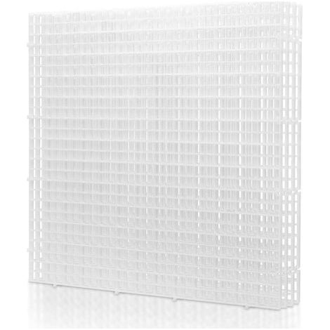 4 pièces grilles en Plastique pour Aquarium - 30 x 30 cm - Séparateurs pour Aquarium - pour Filtration et Protection du Fond - Blanc - sans Accessoires (1/3)