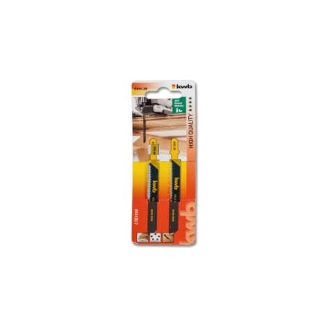 kwb 610220 Lame per seghetto alternativo, lavorazione del legno, speciale dente di inserimento, HCS, 2 x medie 2 pz. (1/2)