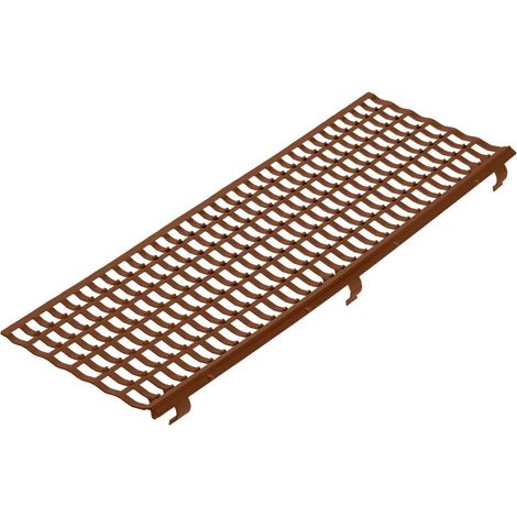 INEFA Grillage stop-feuilles Ø100-160mm, 100cm 1 pièce, Protection de gouttières contre les feuilles mortes: Marron