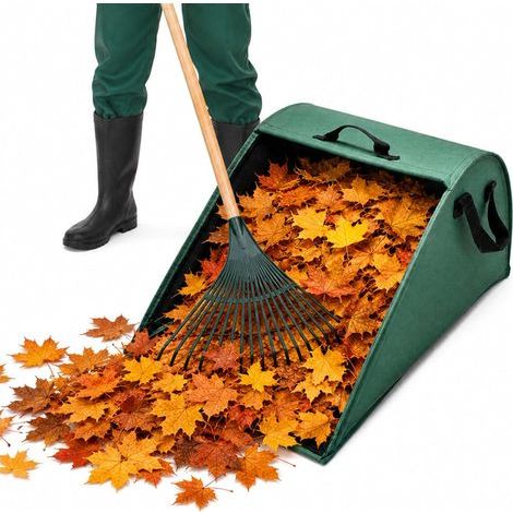 100-Liter-Gartenabfallsack, reißfestes 150-g/m²-Gewebe, Laubsammler mit 3 Griffen und abgerundeter Kante, für Laub, Abfall und Recycling (1/5)