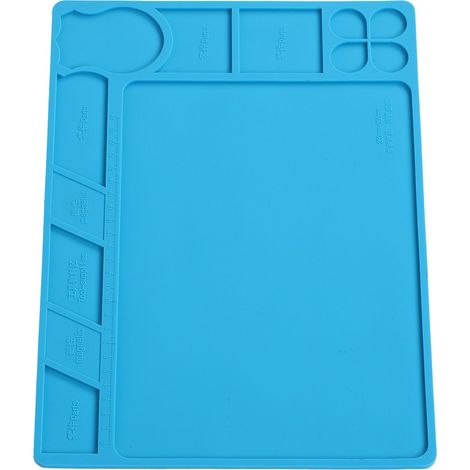 Tapis de travail magnétique isolant en silicone, résistant à la chaleur, tapis de soudure et de réparation magnétique (1/5)