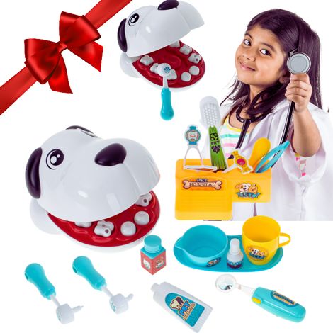 Piccolo dentista, set di denti per sorridere, regalo di Natale per cani malati di denti. (1/5)