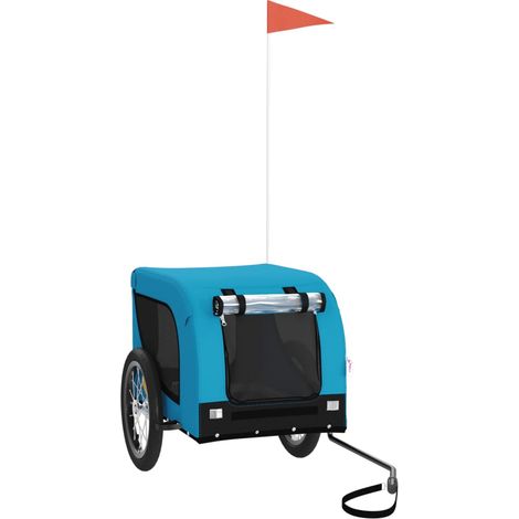 Remorque de vélo pour animaux de compagnie bleu et noir