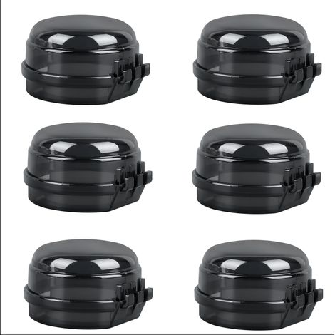 Juego de 6 protectores de interruptores para cocinas de gas de uso doméstico, funda a prueba de polvo y aceite, resistente a altas temperaturas, color negro. (1/5)