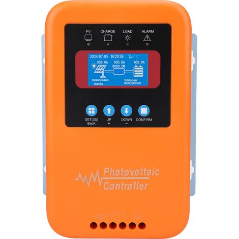 Contrôleur de charge solaire MPPT 12V 24V 36V 48V, régulateur automatique de panneau photovoltaïque 60A, écran LCD rétro-éclairé (1/5)