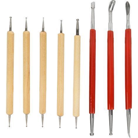 8-teiliges DIY-Ledergravur-Werkzeugset: Doppelstanzer, löffelförmiger Stift zur Dekoration (1/5)