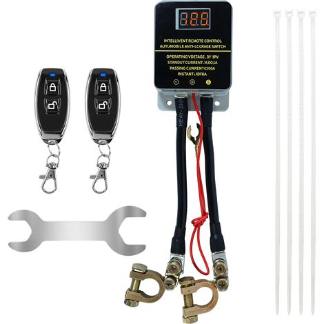 Interruttore di interruzione batteria 12V 200A antifurto per auto, interruttore intelligente con telecomando, prevenzione scarica batteria per camion, barche, camper, ATV