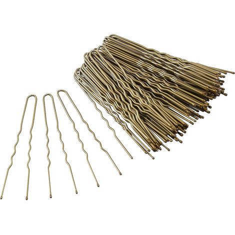 100 Pinces Cheveux En Or, Pinces Cheveux En Forme De U, Pingles Chignon (1/5)