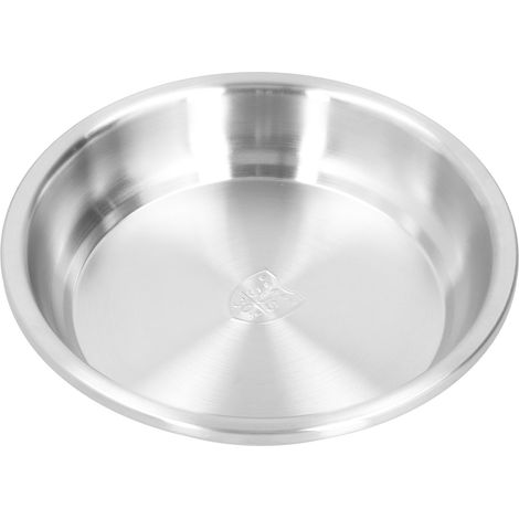 Assiette creuse en acier inoxydable robuste pour salades et soupes, 26 cm. Idéale pour la cuisine. (1/5)