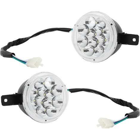 Deux phares LED 12V, adaptés aux VTT/motocross/VTT Bull Farm 150cc/250cc. (1/5)