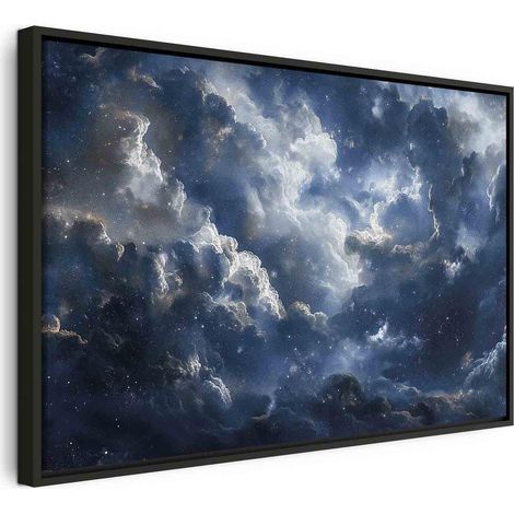 Cuadro decorativo artgeist nubes estrellas 90x60 cm lienzo