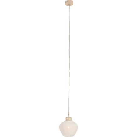 Anne Lighting - hängeleuchte - Travino - crème - leinen stein - Ø