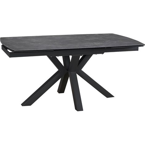 PILOM - Table de Repas Allongeable Céramique Marron (1/4)