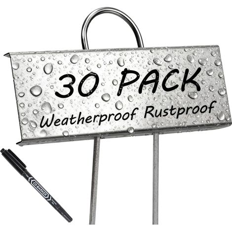Étiquettes de Jardin avec Étiquette Stylo – Pancarte Résistante et Contenants et Accessoires pour Plantes – Lot de 30 (1/5)
