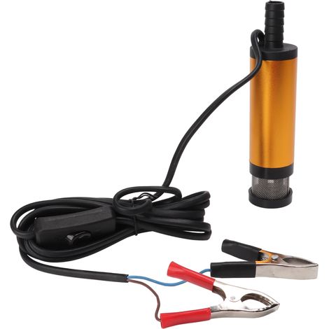 Pompe de transfert 12V Ortviai Acier Inox Filtre Intégré Débit 12L/min pour Gasoil Eau Fluide Non Inflammable Robuste (1/5)