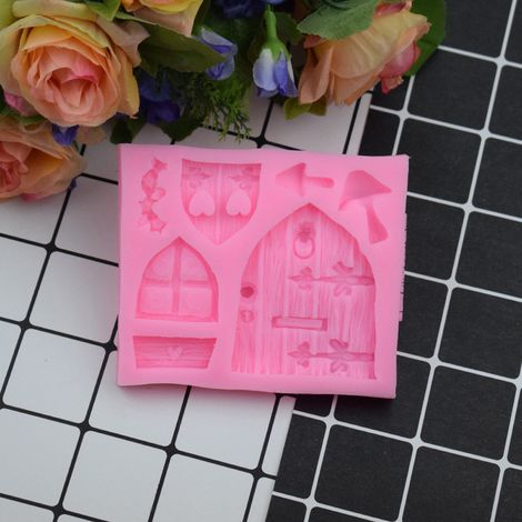 Silikonform für Schokolade, Fondant und Wanddekoration im Vintage-Märchengartenstil – Rosa (1 Form im Beutel) (1/5)