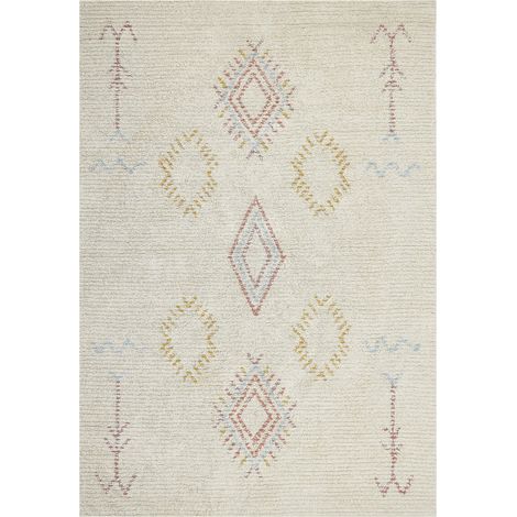Teppich BETTIAH Beige 160 x 230 cm Baumwolle