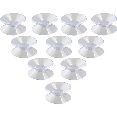10pièces Lot De Ventouses Double Face Plastique Pour Vitre Verre Et Miroir (1/5)