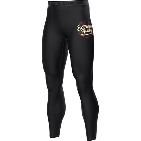 Herren-Sportleggings mit Abzeichen, Größe XL, marineblau