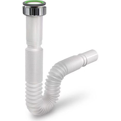 sifone esterno per fontane da giardino kam in pvc allungabile da 1"1/4