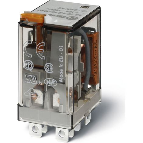 Relais de puissance 2RT 12A 230V AC application ferroviaire 411514 FINDER 563282300000T
