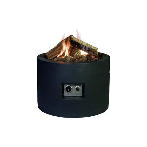 Happy Cocooning Mania Feuertisch rund 19,5 kW schwarz inkl. 5 kg Lavasteine (1/3)
