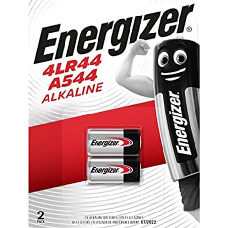 Blíster de 2 pilas alcalinas Energizer 4LR44 A544 de 6V